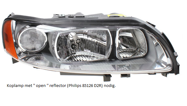 V70 / XC70 03-2000 tot 07-2007 Zonder bochtenverlichting Xenon lamp